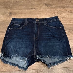 Dark Blue Fran Denim Ruby Cutoff Shorts